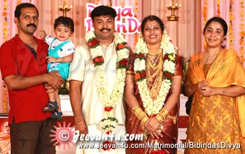 Tijo Shiji with Bipindas Divya at Wedding Reception